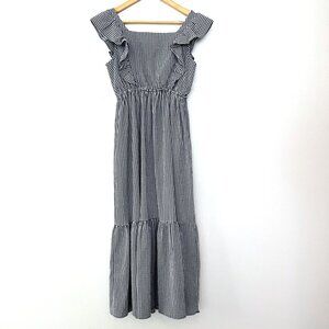 Black and white gingham maxi dress from Japan